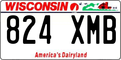 WI license plate 824XMB