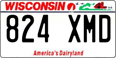 WI license plate 824XMD