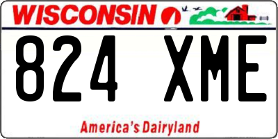 WI license plate 824XME