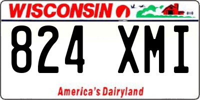 WI license plate 824XMI