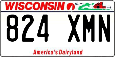 WI license plate 824XMN