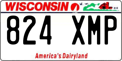 WI license plate 824XMP