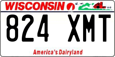 WI license plate 824XMT