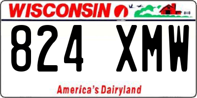 WI license plate 824XMW