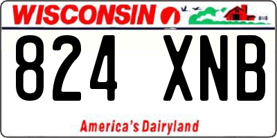 WI license plate 824XNB