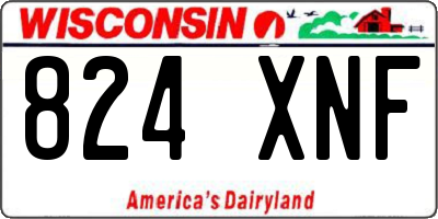 WI license plate 824XNF
