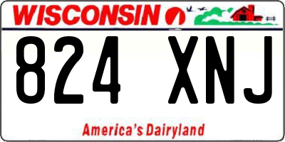 WI license plate 824XNJ