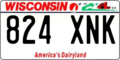 WI license plate 824XNK