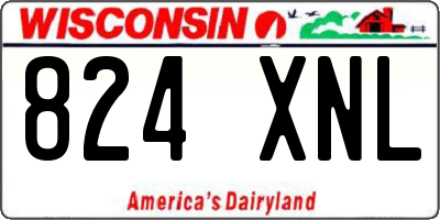 WI license plate 824XNL