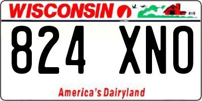 WI license plate 824XNO