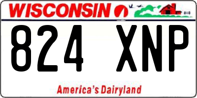 WI license plate 824XNP