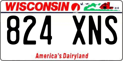 WI license plate 824XNS