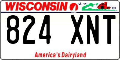 WI license plate 824XNT