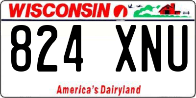 WI license plate 824XNU
