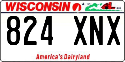WI license plate 824XNX