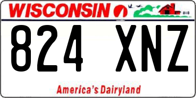 WI license plate 824XNZ
