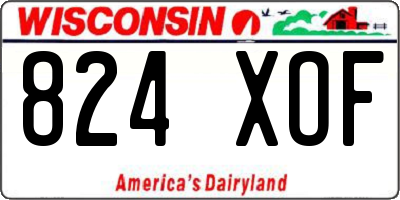 WI license plate 824XOF