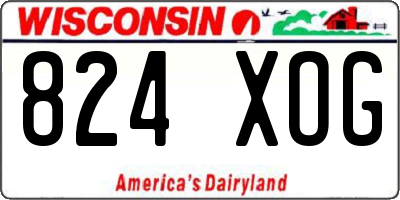 WI license plate 824XOG