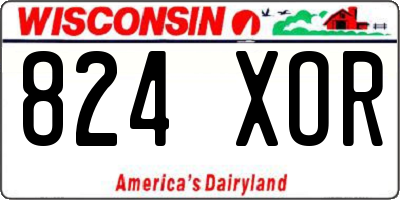 WI license plate 824XOR