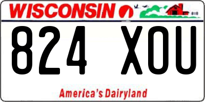 WI license plate 824XOU