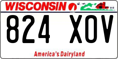 WI license plate 824XOV