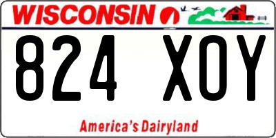 WI license plate 824XOY