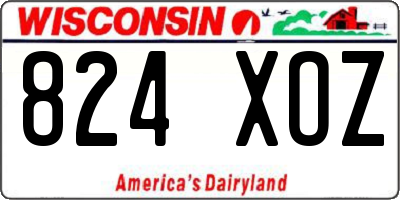 WI license plate 824XOZ