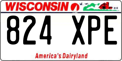 WI license plate 824XPE