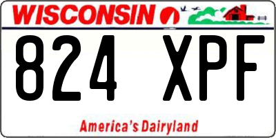 WI license plate 824XPF