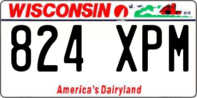 WI license plate 824XPM