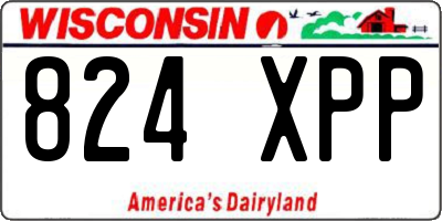 WI license plate 824XPP