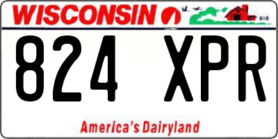 WI license plate 824XPR