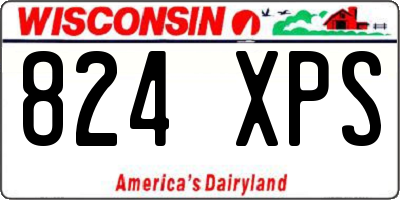 WI license plate 824XPS