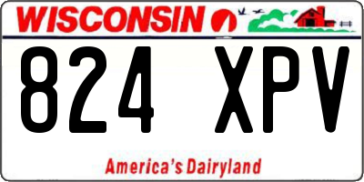 WI license plate 824XPV