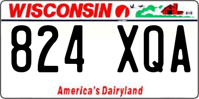 WI license plate 824XQA
