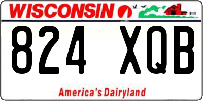 WI license plate 824XQB