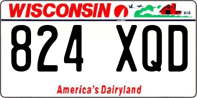 WI license plate 824XQD