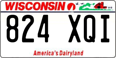 WI license plate 824XQI