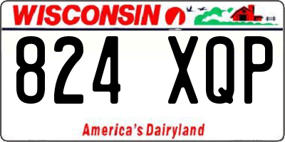 WI license plate 824XQP