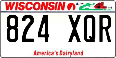 WI license plate 824XQR