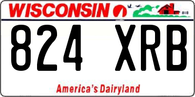 WI license plate 824XRB