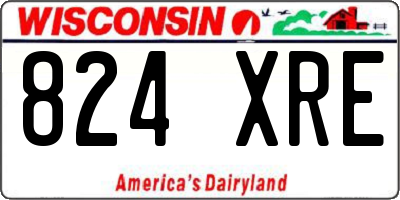 WI license plate 824XRE