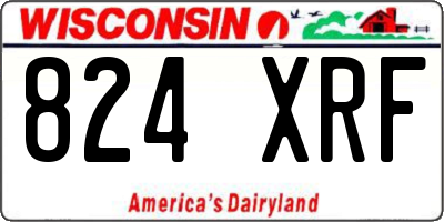 WI license plate 824XRF