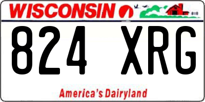 WI license plate 824XRG