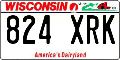 WI license plate 824XRK