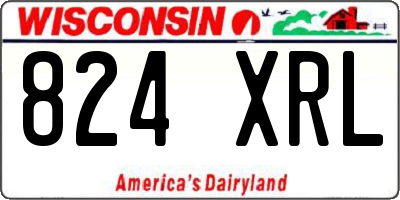 WI license plate 824XRL
