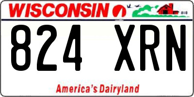 WI license plate 824XRN