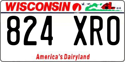WI license plate 824XRO
