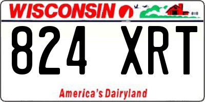 WI license plate 824XRT