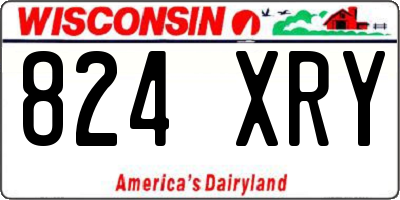 WI license plate 824XRY